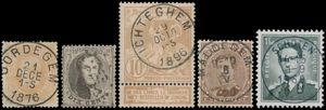 1858/1985 Samenstelling +/-200 zegels die hebben deelgenomen aan clubwedstrijd, waarbij dus zeer veel mooie stempels (enkele zegels **), zm