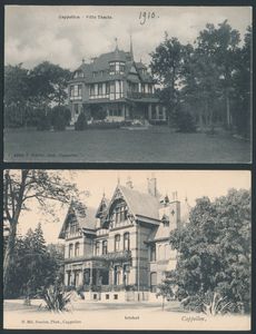 Chapelles, vues diverses de châteaux et de villas, pas de doubles, toutes Hoelen (56 pièces)