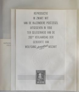 Diverse uitgiften en periodes, samenstelling in 3 mappen en 1 insteekboek, waarbij zwart-wit velletjes, vignetten, erinnofilie, zm/m/ntz