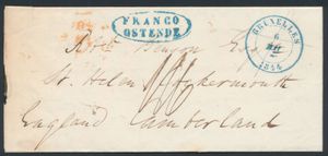 1844, Vorläufer mit Inhalt, aus Bruxelles (Typ d), datiert 6 Mai 1844, mit ovalem Stempel 