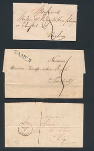 Vorläufer Belgien, 15 Stück, mehrere Stempel und Tarif, einwandfrei