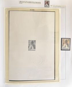 1969/2004 Verzameling zwartwit velletjes in Davo album, samen met desbetreffende zegels, zm