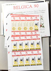 1965/2004 Samenstelling met veel nominaal, Belgica '72 in vellen van 10 en 20, thema Belga in vellen van 10, FDS 1999/2003, HK, zm