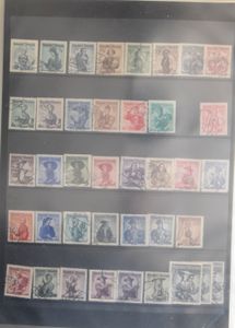 1945/1988 Ziemlich komplette Sammlung in 3 Lindner-Alben wo. 553/75, Kinder, 788/90, Vögel, oft doppelgesammelt, einwandfrei/schön