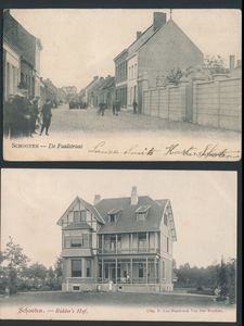 Schoten, belles vues de l'éditeur Peter Van Hoydonck comprenant Paalstraat, Kasteel Horst, etc. (6 exemplaires)