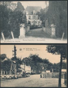 Mortsel, la place communale, Koeistaarthof, Mechelsesteenweg et le bareel (4 pièces)