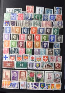 1964/1995, very nice stock in Yvert stockbook, many sets several times, also LP, service and preos, vf, huge catalogue value.
