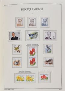 1956/2005 Verzameling in 4 Leuchtturm klembanden, w.o. BL 31 **, Boudewijn bril **/*, SP, BK, zwart-wit blaadjes, nominaal, zm/m/ntz