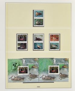 1976/1994 Complete mint collection in Lindner album with extra souvenir sheets gest., vf
