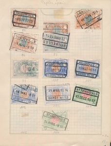 1902/1919, kleine stempelverzameling w.o. veel betere stempels w.o. C-stempels, kleine rechthoeken,6-hoek, kleinrondstempels, noodstempels, zm/m/ntz.