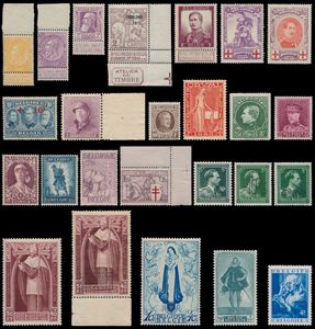 1849/1949, belangrijke verzameling in Davoalbum, enkele klassieke zegels gest., Fijne baard **, Grove baard **, Pellens ** Rode Kruis */** (cert.), Helm ** (cert.), Houyoux **, 221/33 **, 1° Orval **, Grote Montenez **, Kepie **, Mercier */**, Braine L' Alleud **, Infanterie **, Grote Orval ** (cert.), -10% **, Gellingen **, Jaren '46 **, BL 1/6 **, BL 26/29, zm/m.