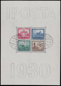 BL 1 '1930 IPOSTA, cancelled Cologne' with photo certificate, vf (Mi €2,000)