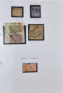 1881/1987 Verzameling tientallen documenten en fragmenten in ringklasseur, waarbij beter materiaal, zm/m
