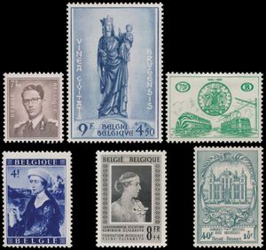 1948/1979 Verzameling in 2 Excellent albums w.o. 792/97 **, Elisabeth **, UPU **, Boudewijn bril **, Brugge **, BL 26/29 **, BL 30 *, BL 31/32 **, dienst, SP **/*, zm/m