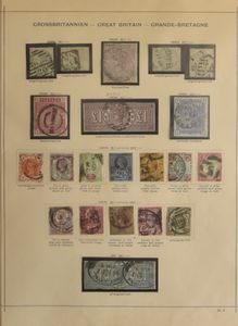 1841/1940 Verzameling in ringband met veel klassiek w.o. 1884 £ brown lilac (wmk crowns) beschadigd, £1 green (S.G. 212, gebreken), PUc Pond gest. goede kwaliteit, tevens Kanaaleilanden en local issues w.o. Lundy, zm/m/ntz