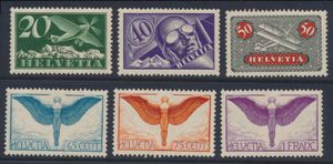 PA 4, 7, 9 en 10/12 Gewoon papier, zm (Yv. €336)