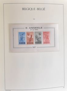 1863/1969 Verzameling in 2 Leuchtturm, w.o. Fijne Baard */(**), grove baard *, Pellens **/*, Helm */hergomd, Houyoux **/*, 1° Orval **, 325 **, Mercier *, Infanterie **, 410 **, Poortman **, jaren '50 **, zm/m/ntz
