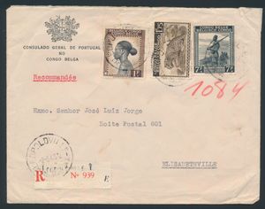 1943 N° 237, 259 and 265 on a cover with letterhead 