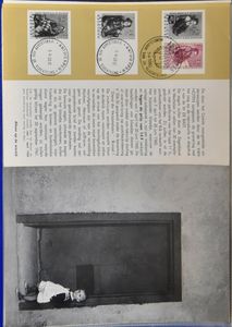 1956/1995, postfolders met zegel, in 4 fardes, zm/m/ntz.