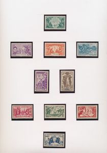 1931 Exposition Coloniale and 1937 Exposition 1937 de Paris, both complete on sheets, vf (Yv. +€1,100)