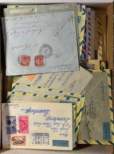 Oudere briefkaarten en luchtpostbrieven, grotendeels voor 1965, m/ntz (126 stuks)