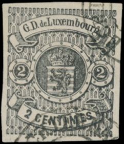 N° 4 '1859 Wapenschild 2c zwart' zm (Yv € 575)