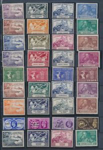Omnibus, 1949, 75e anniversaire de l'émission Omnibus de l'UPU, manque Grande-Bretagne, Bahawalpur (Pakistan) (S.G. 43/46 £11.50), tb (S.G. £440 presque complet)