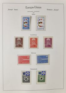 1956/1977 Verzameling Leuchtturm album, enkele zegels *, zm