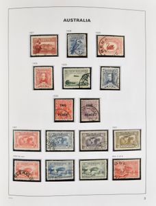 1913/2005 Collection dans 2 albums Davo comprenant Sydney Bridge, bloc 1928 Kookaburra incl. quelques services, la plupart gest. tb/b/à voir