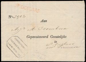 1825 Voorloper vanuit St.-Niklaas, Herlant 33, geadresseerd aan 