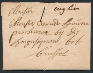 1726 Voorloper met inhoud, vanuit Enghien, dd. 30 januari 1726, Herlant 4 (manuscript 