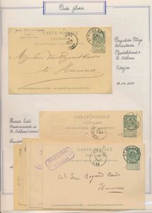 Composition 49 Entiers postaux, y compris le ministère des finances et de meilleurs cachets de Sint-Niklaas et des environs, tb/b 