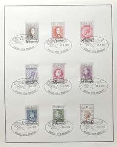Verzameling speciale stempels (1967/89) op albumbladen (1 reeks per blad), zm