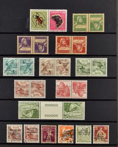 Sammlung in kleinem Einsteckbuch mit Kehrdrucken, Dienst- und Soldatenstempeln, etc., schöner Verkauf, einwandfrei