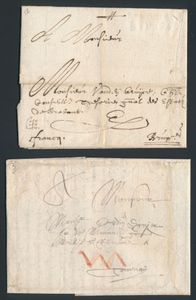 Mons, schöne Sammlung von Vorläufern, etwa 23 Briefe aus dem 17. Jahrhundert, mehrere Briefe bis zur belgischen Unabhängigkeit, einwandfrei/schön/zu kontrollieren, einwandfrei/schön/zu kontrollieren