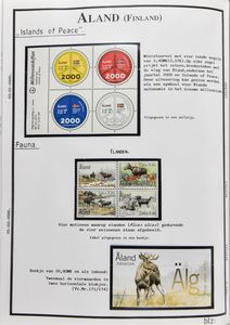 1918/2001 Verzameling in 2 Davo albums, incl. boekjes en blokken, tevens 1 album Aland, zm 