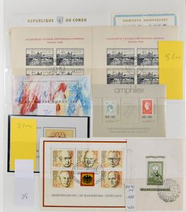Accumulation +/-300 souvenir sheets various countries and theme, vf/f
