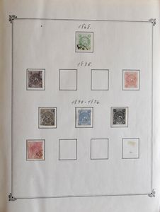 1868/1940 Verzameling met dubbels in klemband, diverse betere zegels en reeksen, zm/m/ntz