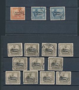 1923, group of 37 stamps of the Vloors issue, all overprinted 