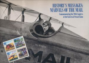 Marvels of the mail, herdenking 20ste congres UPU, zegels en poststukken in speciale zegels, zm