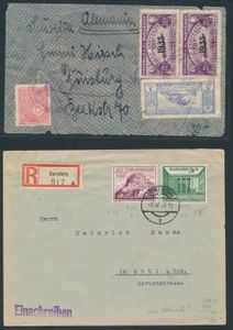 Several hundred postal items, including picture postcards, many outside Europe, including nice theme, vf