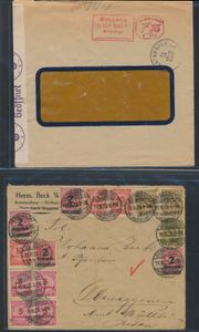 Aardige samenstelling 1915/1944 censuurpost, Feldpost w.o. Rusland, Joegoslavië, België, Duitsland (15 stukken), zm/m