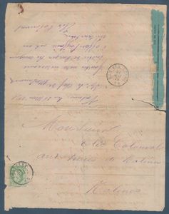 1876 Chemin de Fer - Grand Central Belge, documentnummer 106, 