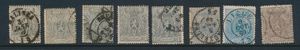 N° 23 (5x), 24 (2x) and 25 Some nice cancellations, vf/f/to be checked (Higher catalogue value)