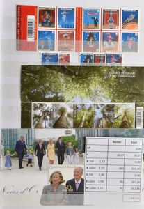 2008/2021 Samenstelling nominaal in insteekboek, incl. blokken en boekjes, overwegend **, zm (Frankeerwaarde: €1.047)
