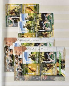 GREENPEACE, 106 sets and 61 souvenir sheets, including imperforate and silver print, f.