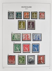 1948/1990 Complete collection in Davo including Berlin overprints (without guarantee), UPU, 68/70, Goethe, clocks, BL 1 **, vf