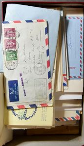 Lettres aériennes, cartes postales, envois recommandés, etc... b/à voir (225 pièces)