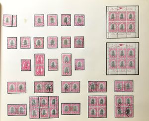 Old world collection on sheets in large-format covers, including South Africa, vf/f/to be checked.