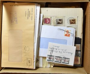 Mooie samenstelling ''Diamantstempels op zegels en postwaardestukken + portvrijdompostdocumenten, m/ntz (+ 300 stuks)